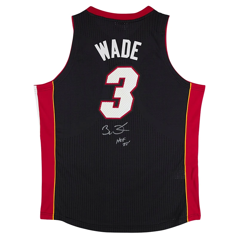 Dwyane Wade Miami Heat Autographed Black Mitchell & Ness 2012-13 Authentic Jersey with "HOF 23" Inscription 