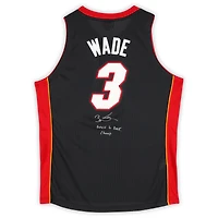 Dwyane Wade Miami Heat Autographed Black Mitchell & Ness 2012-13 Swingman Jersey with "Back 2 Back Champ" Inscription