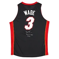 Dwyane Wade Miami Heat Autographed Black Mitchell & Ness 2012-13 Swingman Jersey with "Back 2 Back Champ" Inscription
