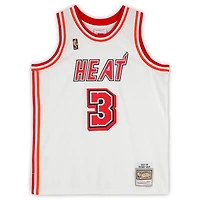Dwyane Wade Miami Heat Autographed Mitchell & Ness 2007-08 Classic White Swingman Jersey 