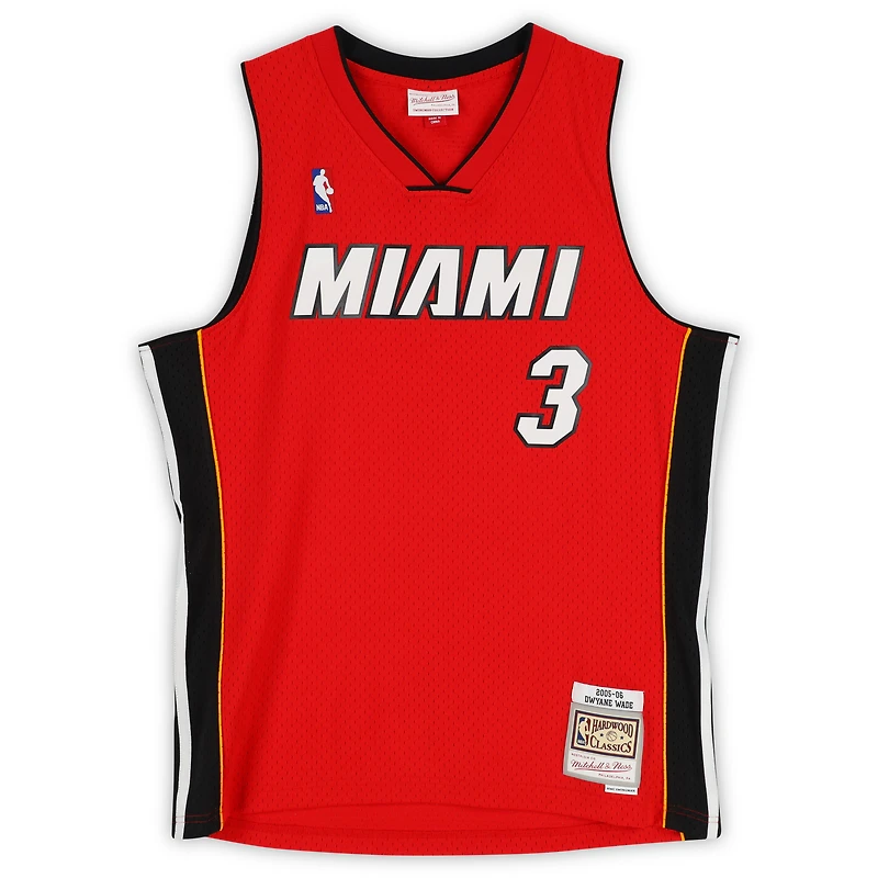 Dwyane Wade Miami Heat Autographed Red Mitchell & Ness 2005-06 Swingman Jersey with "Flash" Inscription 