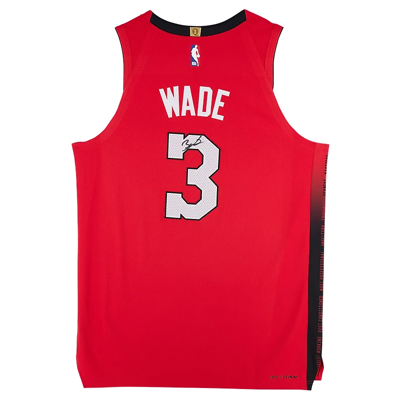 Dwyane Wade Miami Heat Autographed Red Nike 2024-25 City Edition Authentic Jersey  