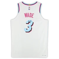 Maillot Nike Miami Vice blanc dédicacé par Dwyane Wade des Miami Heat
