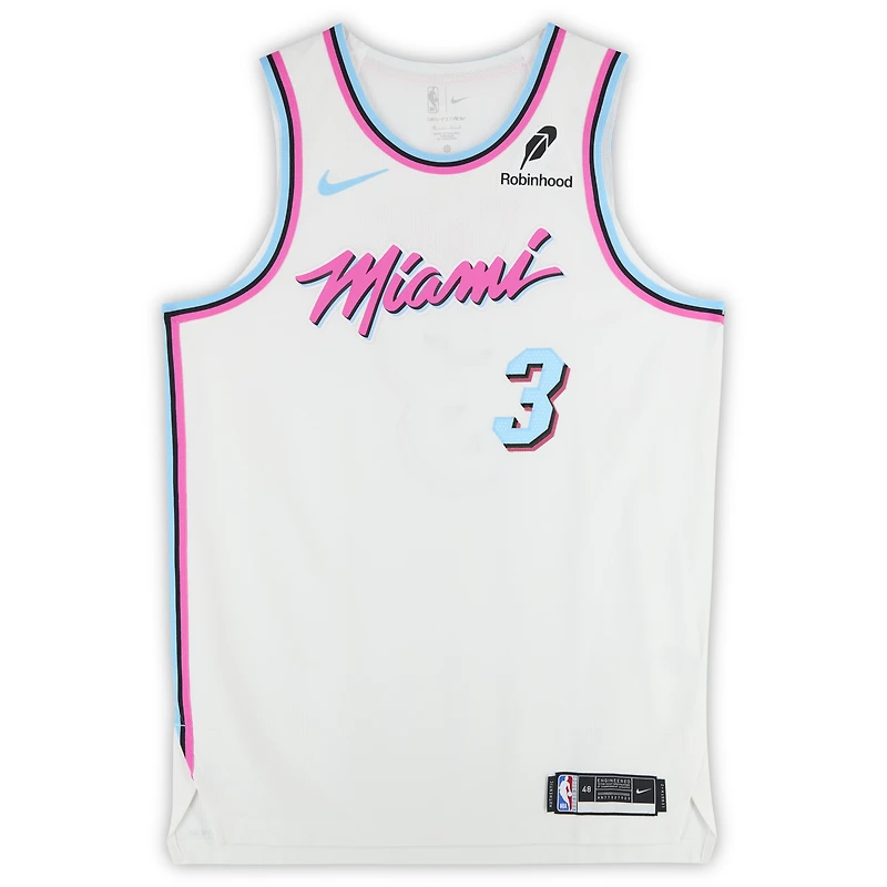 Dwyane Wade Miami Heat Autographed White Nike Miami Vice Authentic Jersey