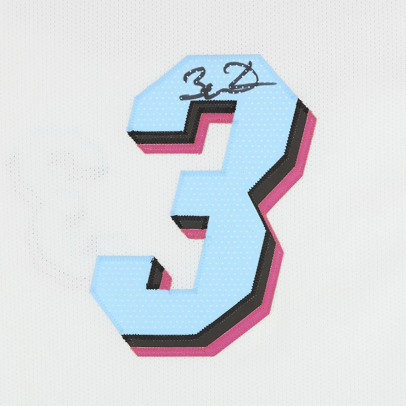 Maillot Nike Miami Vice blanc dédicacé par Dwyane Wade des Miami Heat