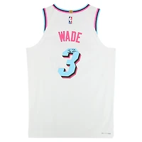 Maillot Nike Miami Vice blanc dédicacé par Dwyane Wade des Miami Heat