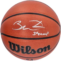 Ballon de basket-ball d'intérieur/extérieur Wilson Authentic Series autographié par Dwyane Wade Miami Heat avec inscription « 3X NBA CHAMP »