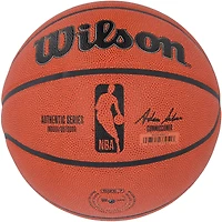 Ballon de basket-ball d'intérieur/extérieur Wilson Authentic Series autographié par Dwyane Wade Miami Heat avec inscription « Flash »