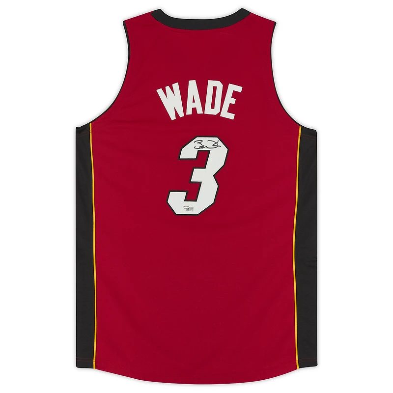 Maillot d'équipe authentique autographié par Mitchell & Ness par Dwyane Wade, Miami Heat