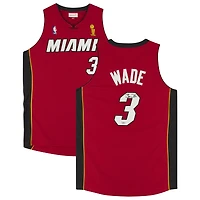 Maillot d'équipe authentique autographié par Mitchell & Ness par Dwyane Wade, Miami Heat