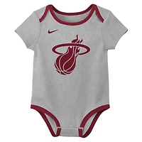 Infant Nike Miami Heat Three-Pack Bodysuit Set