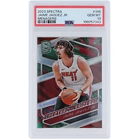 Carte recrue authentifiée PSA Panini Spectra Menagerie #186 de Jaime Jaquez Jr. Miami Heat 2023-24 10