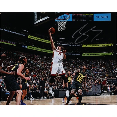 Jaime Jaquez Jr. Miami Heat Autographed 8" x 10" Layup vs Utah Jazz Photograph 