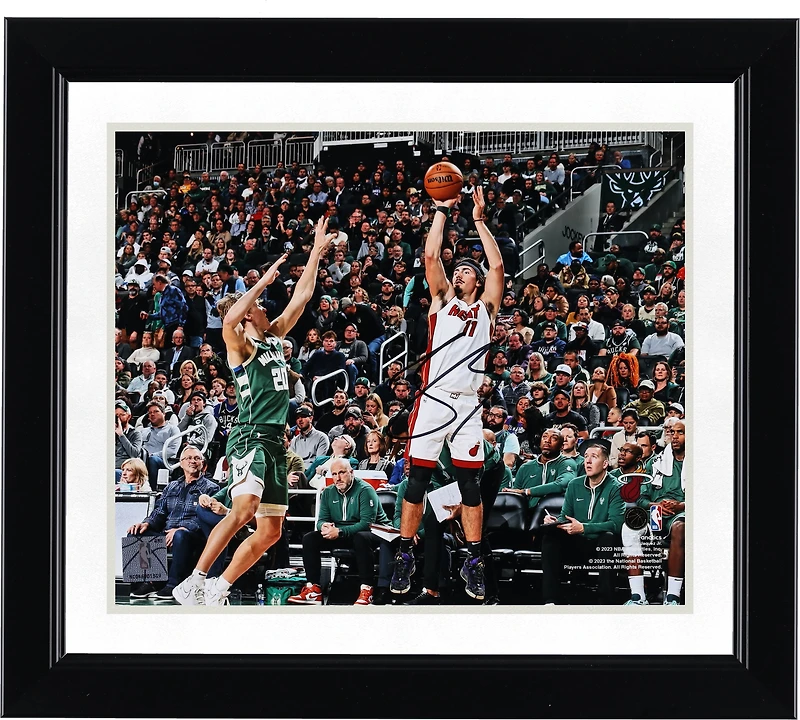 Jaime Jaquez Jr. Miami Heat Autographed 8" x 10" Shooting in White Photograph