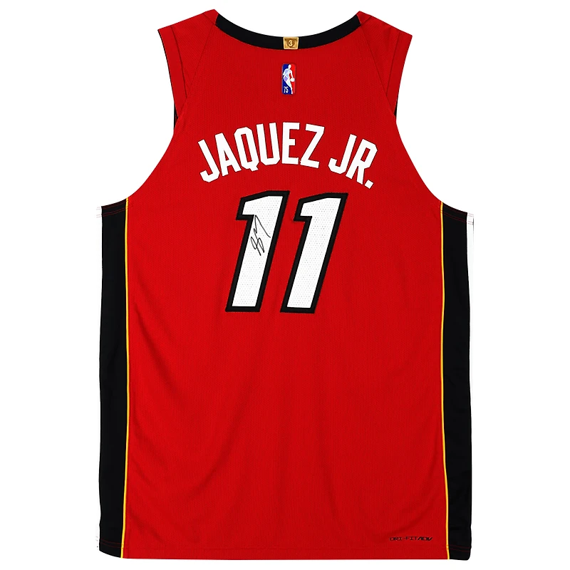 Maillot authentique dédicacé par Jaime Jaquez Jr. Miami Heat avec Jordan Brand Red Statement