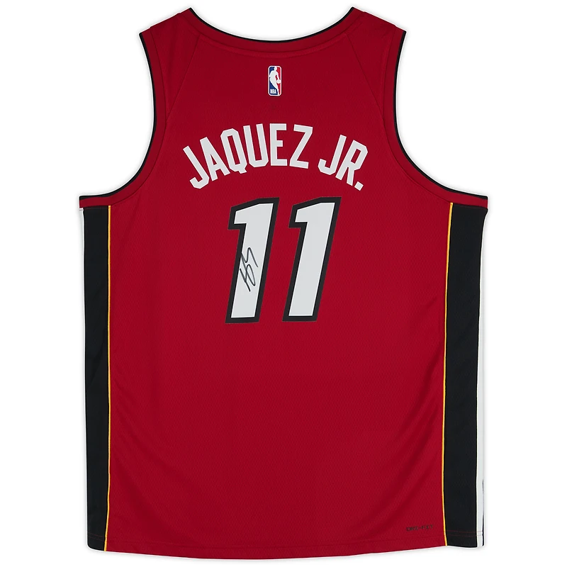 Jaime Jaquez Jr. Miami Heat Autographed Jordan Brand Red Statement Edition Swingman Jersey