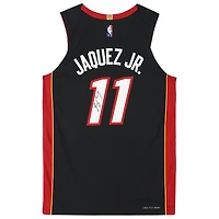 Maillot authentique Nike Black Icon autographié par Jaime Jaquez Jr. Miami Heat