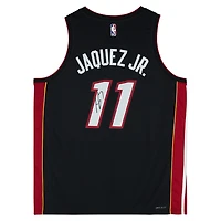 Jaime Jaquez Jr. Miami Heat Autographed Nike Black Icon Edition Swingman Jersey