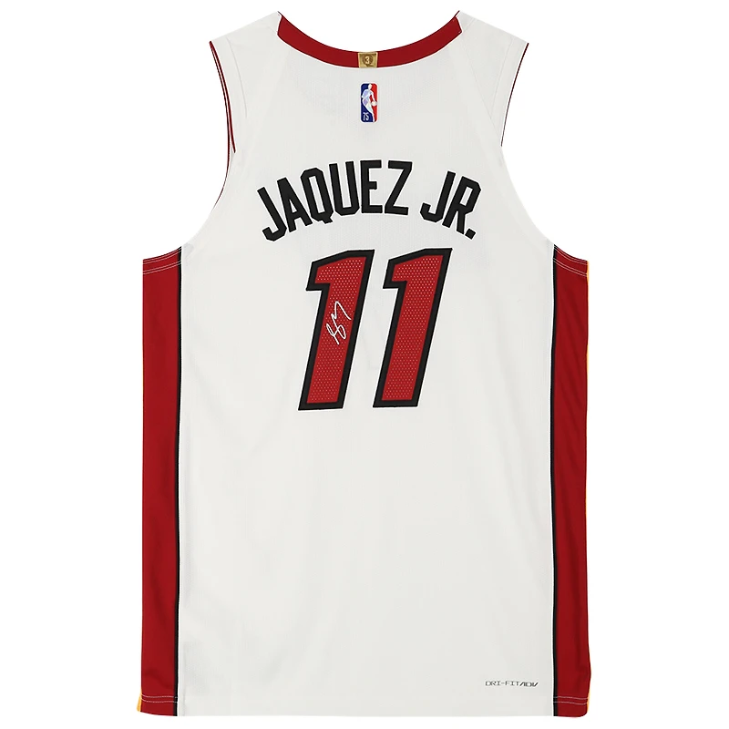 Jaime Jaquez Jr. Miami Heat Autographed Nike White Association Authentic Jersey