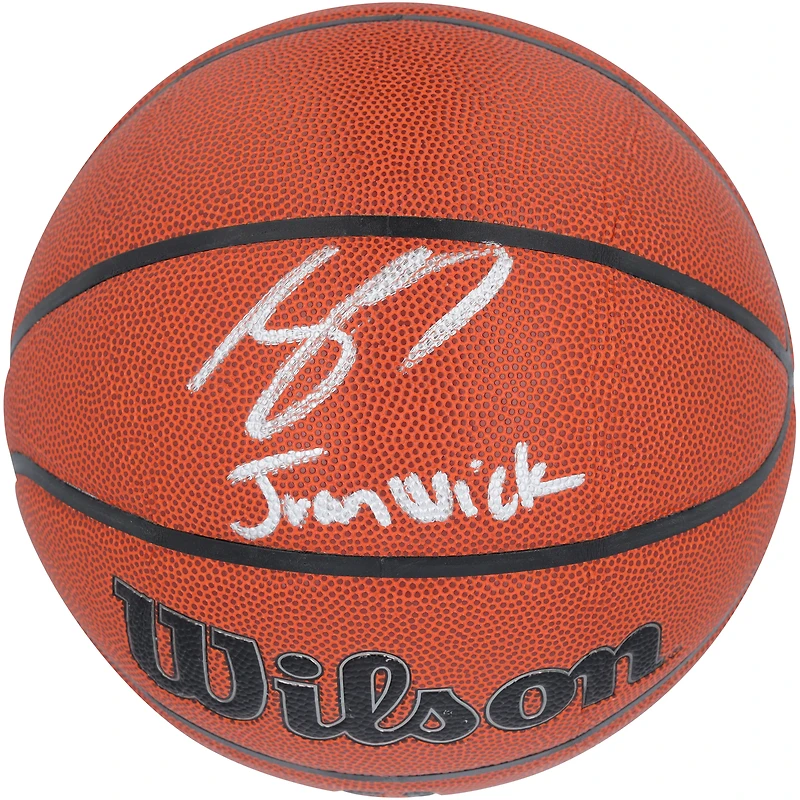 Ballon de basket-ball d'intérieur/extérieur Wilson Authentic Series autographié par Jaime Jaquez Jr. Miami Heat avec inscription « Juan Wick »