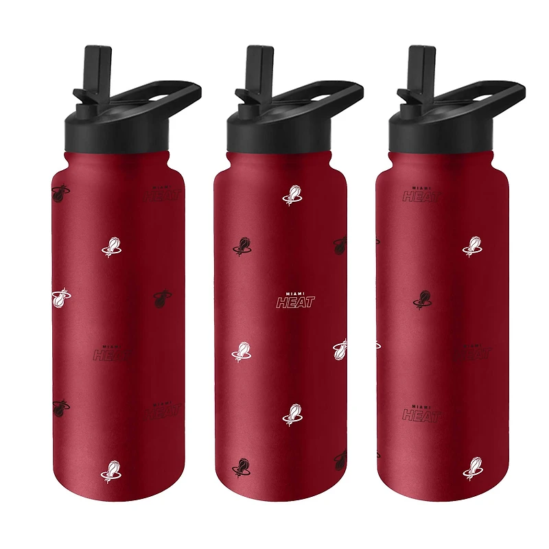 Logo Brands Miami Heat 34oz. Steep and Repeat Quencher Bottle
