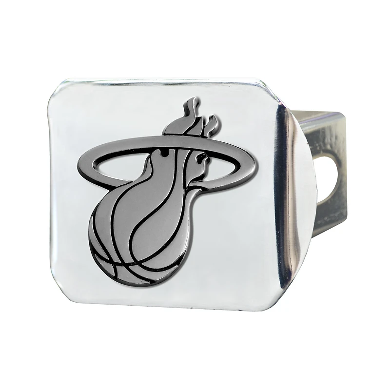 Logo Brands Miami Heat Chrome on Chrome Hitch Cover