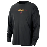 T-shirt à manches longues surdimensionné Nike Miami Heat Courtside pour homme, noir