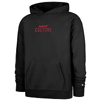Sweat à capuche double crossover Foundation '47 noir Miami Heat 2024/25 City Edition pour homme