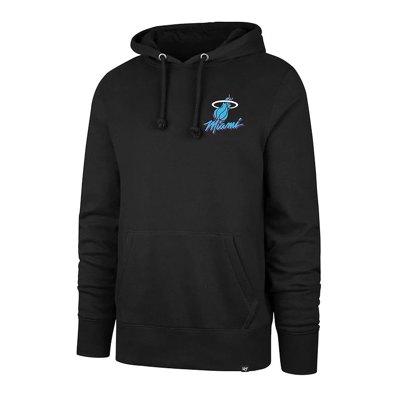 Men's '47 Black Miami Heat 2025/26 City Edition Jab Step Headline Hoodie