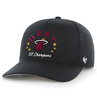 Casquette ajustable '47 Miami Heat Champs Global Star Hitch pour hommes, noire