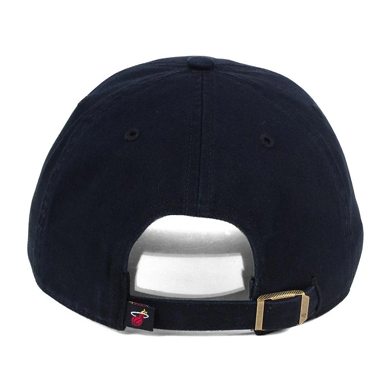 Casquette ajustable pour homme '47 Black Miami Heat Core Logo Clean Up