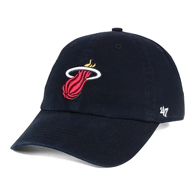 Men's '47 Miami Heat Core Logo Clean Up Adjustable Hat