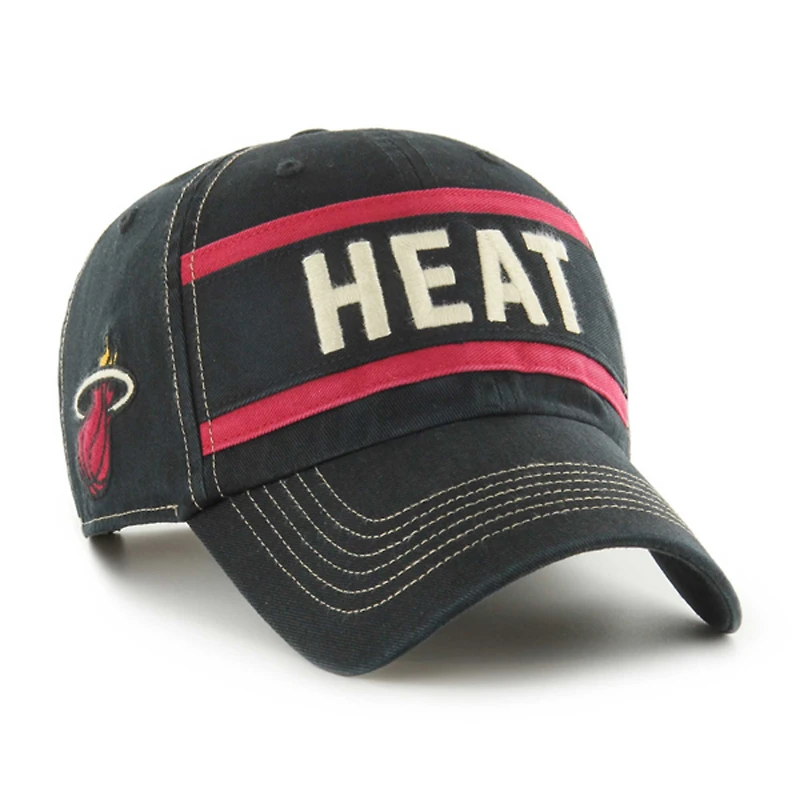 Casquette réglable '47 Miami Heat Quick Snap Clean Up noire pour hommes