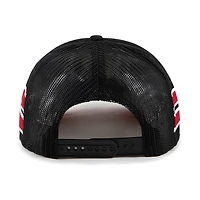Casquette réglable de camionneur à rayures noires Miami Heat Sidebrand '47 '47 pour hommes
