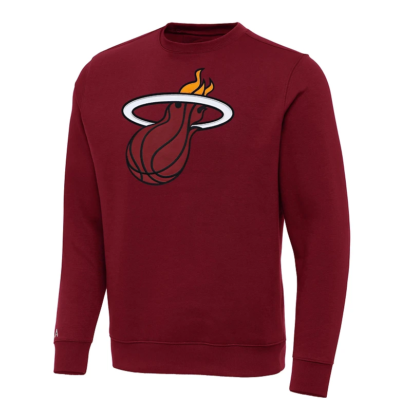 Sweat-shirt à col rond Victory pour homme, Antigua Cardinal, Miami Heat