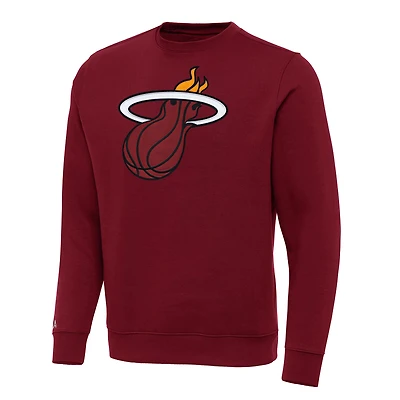 Sweat-shirt à col rond Victory pour homme, Antigua Cardinal, Miami Heat