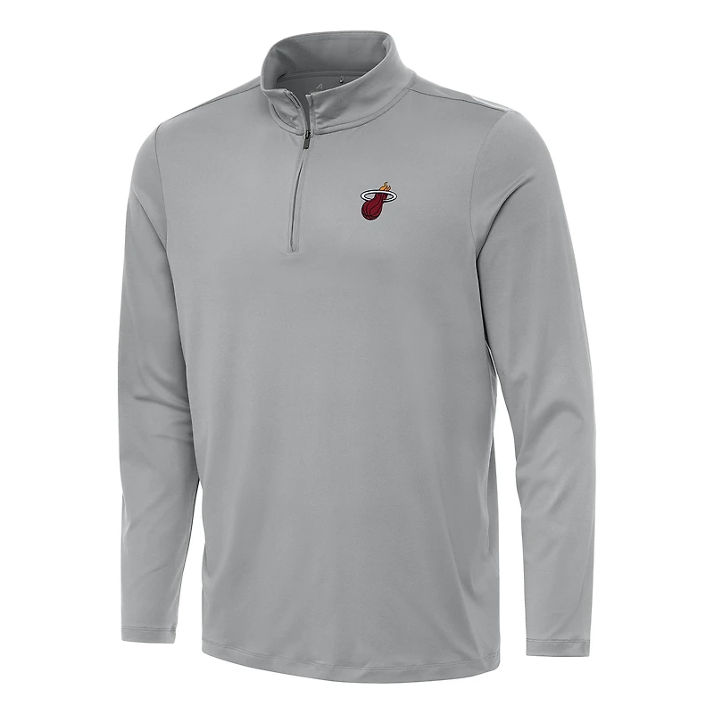 Haut à fermeture éclair quart de tour Reprocess gris Antigua pour homme, Miami Heat