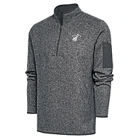 Veste Fortune à fermeture éclair quart de tour pour homme, gris chiné, logo métallisé Miami Heat