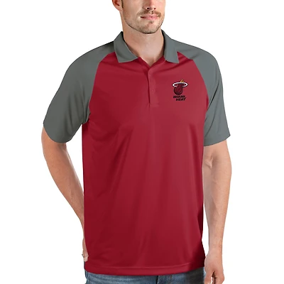 Polo raglan Nova rouge Antigua pour homme des Miami Heat