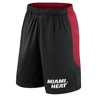 Men's Black/Red Miami Heat Launch Performance Shorts