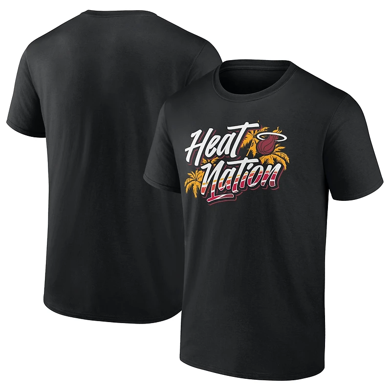 Men's  Black Miami Heat Full Court Press T-Shirt