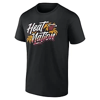 Men's  Black Miami Heat Full Court Press T-Shirt