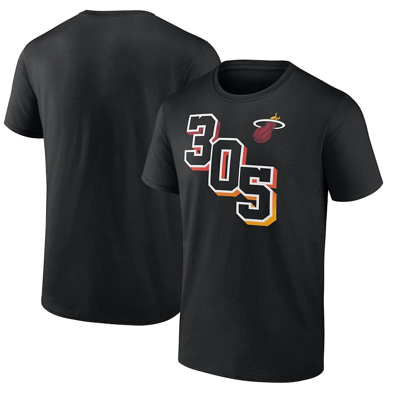 Men's Black Miami Heat Half Court Offense T-Shirt