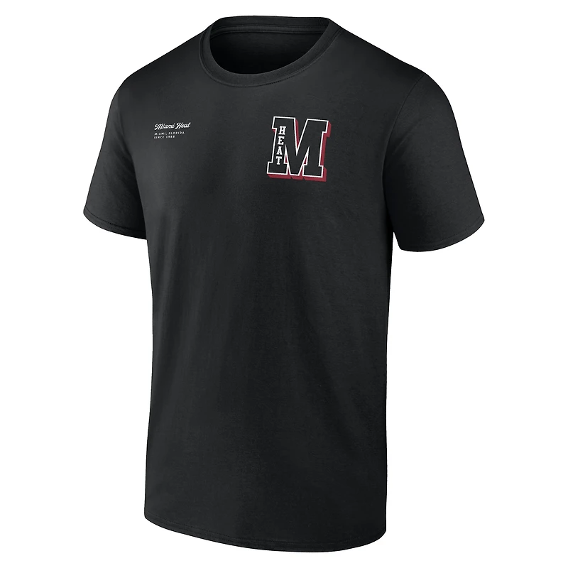 Men's Black Miami Heat Split Zone T-Shirt