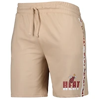 Men's Concepts Sport  Tan Miami Heat Team Stripe Shorts