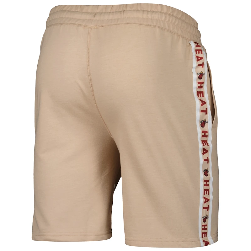 Men's Concepts Sport  Tan Miami Heat Team Stripe Shorts
