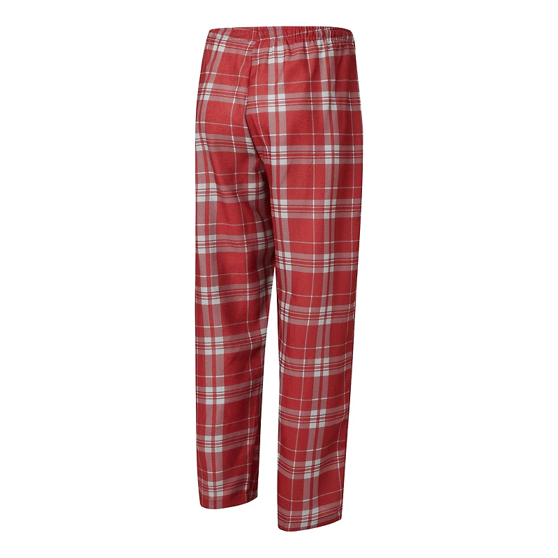 Men's Concepts Sport Wine/Heather Gray Miami Heat Regulate Long Sleeve T-Shirt & Plaid Pant Set
