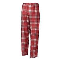 Men's Concepts Sport Wine/Heather Gray Miami Heat Regulate Long Sleeve T-Shirt & Plaid Pant Set