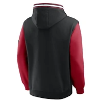 Men's Fanatics  Black/Red Miami Heat Half Court Shot Clock Fastbreak Hoodie