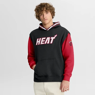 Men's Fanatics Black/Red Miami Heat Half Court Shot Clock Fastbreak Hoodie